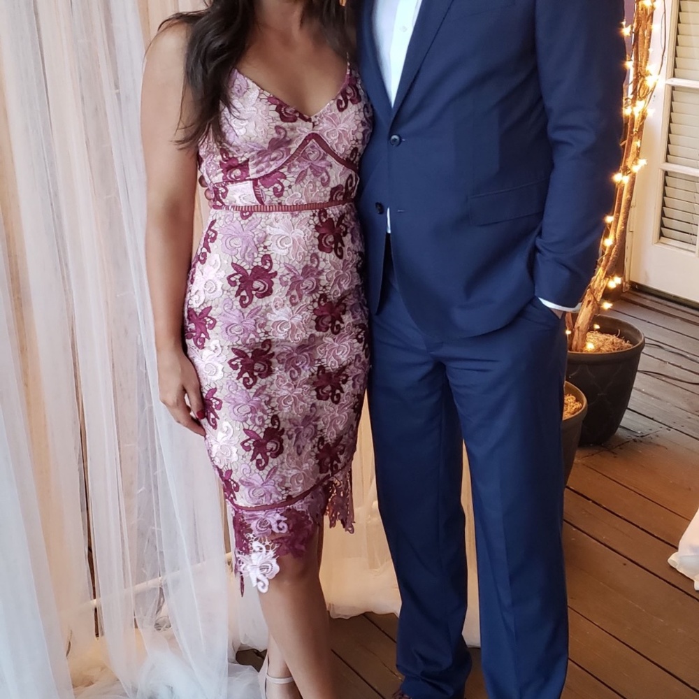 Red Dress Boutique Floral Semi-formal Dress